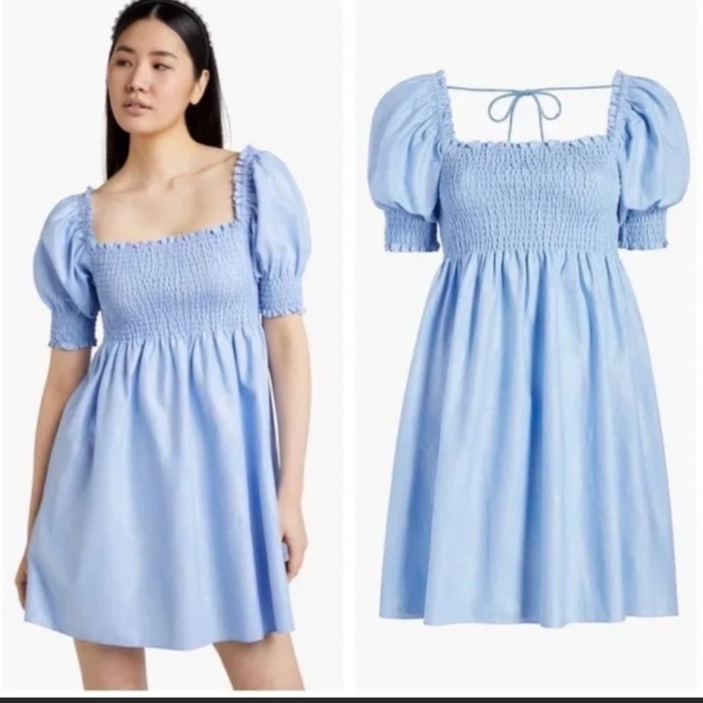 NWOT size S blue glitter check. Worn for 20 minutes and that’s it.